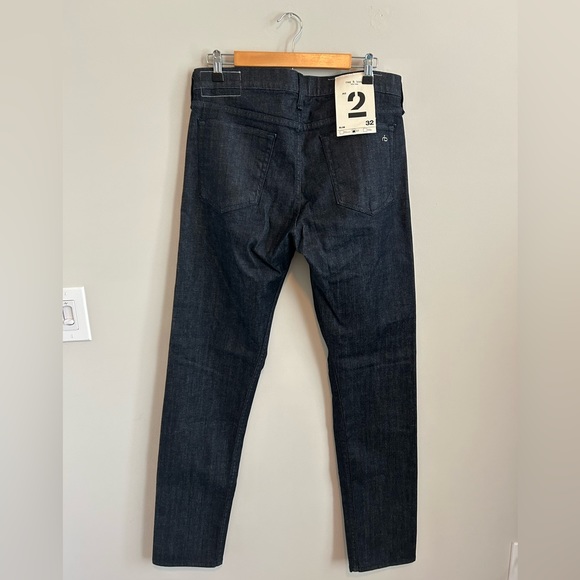 Rag & Bone | Fit 2 - Tonal Rinse Slim Fit Dark Indigo Authentic Stretch Jean 32 - Picture 3 of 13